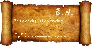 Bezerédy Alexandra névjegykártya