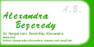 alexandra bezeredy business card
